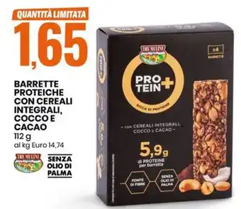 Eurospin BARRETTE PROTEICHE CON CEREALI INTEGRALI, COCCO E CACAO 112 g offerta