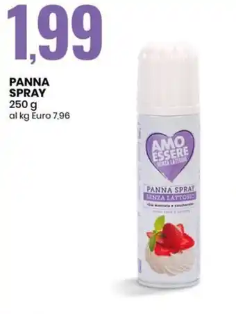 Eurospin PANNA SPRAY 250 g al kg Euro 7,96 offerta