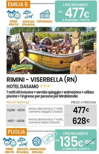 Eurospin RIMINI - VISERBELLA (RN) HOTEL DASAMO offerta