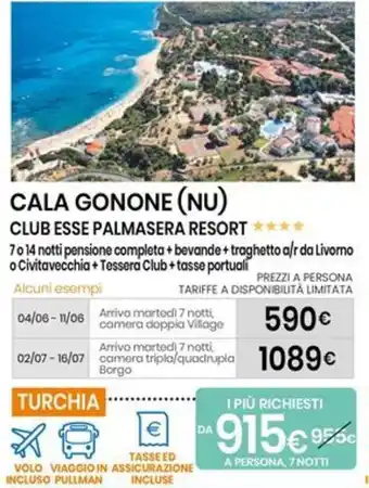 Eurospin CALA GONONE (NU) CLUB ESSE PALMASERA RESORT offerta