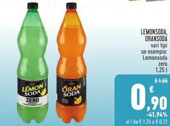 Conad LEMONSODA, ORANSODA vari tipi un esempio: Lemonsoda zero 1,25 l offerta