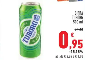 Conad BIRRA TUBORG 500 ml offerta