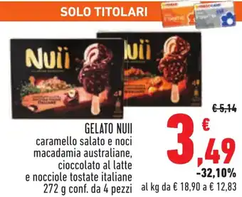 Conad GELATO NUII caramello salato e noci macadamia australiane offerta