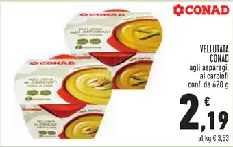 Conad VELLUTATA CONAD agli asparagi, ai carciofi conf. da 620 g offerta