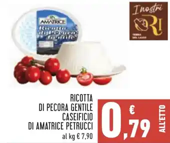 Conad RICOTTA DI PECORA GENTILE CASEIFICIO DI AMATRICE PETRUCCI al kg offerta