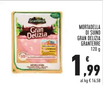Conad MORTADELLA DI SUINO GRAN DELIZIA GRANTERRE 120 g offerta