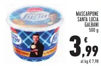 Conad MASCARPONE SANTA LUCIA GALBANI 500 g offerta