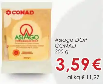 Conad Asiago DOP CONAD 300 g offerta