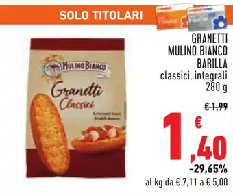 Conad GRANETTI MULINO BIANCO BARILLA classici, integrali 280 g offerta