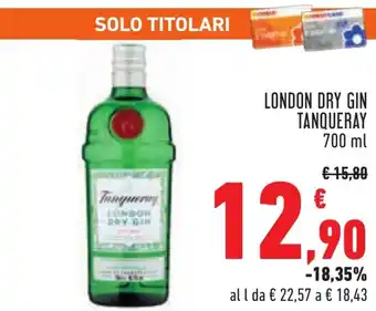 Conad LONDON DRY GIN TANQUERAY 700 ml offerta