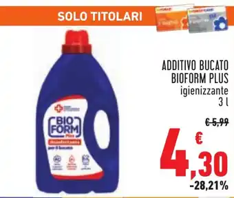 Conad ADDITIVO BUCATO BIOFORM PLUS igienizzante 31 offerta