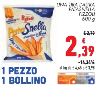 Conad UNA TIRA L'ALTRA PATASNELLA PIZZOLI 600 g offerta