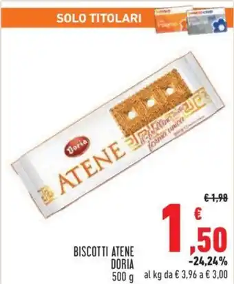 Conad City BISCOTTI ATENE DORIA 500 g offerta