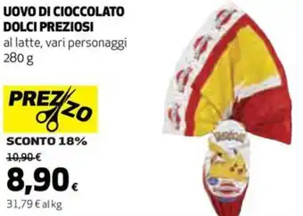 Coop UOVO DI CIOCCOLATO DOLCI PREZIOSI al latte, vari personaggi 280 g offerta