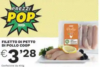 Coop FILETTO DI PETTO DI POLLO COOP offerta