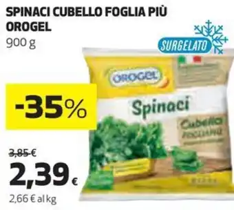 Coop SPINACI CUBELLO FOGLIA PIÙ OROGEL 900 g offerta