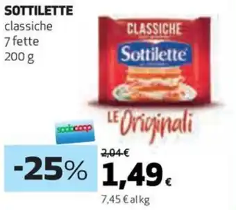 Coop SOTTILETTE classiche 7 fette 200 g offerta