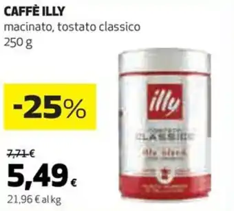 Coop CAFFÈ ILLY macinato, tostato classico 250 g offerta