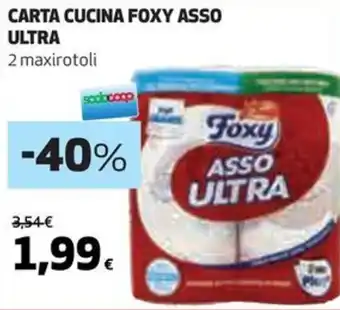 Coop CARTA CUCINA FOXY ASSO ULTRA 2 maxirotoli offerta