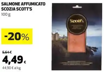 Coop SALMONE AFFUMICATO SCOZIA SCOTT'S 100 g offerta