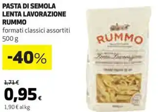 Coop PASTA DI SEMOLA LENTA LAVORAZIONE RUMMO formati classici assortiti 500 g offerta