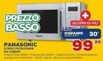 Euronics Panasonic Forno Microonde NN-K36HM offerta