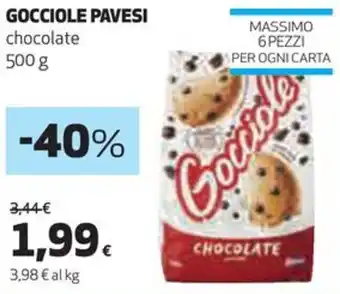 Coop GOCCIOLE PAVESI chocolate 500 g offerta