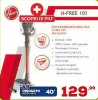 Euronics Hoover H-Free 100 offerta