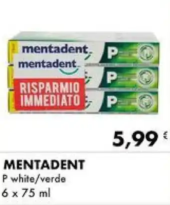 Iper Tosano MENTADENT P white/verde 6 x 75 ml offerta