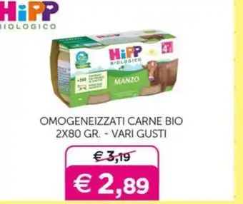 Universo Bimbo OMOGENEIZZATI CARNE BIO 2X80 GR. - VARI GUSTI offerta