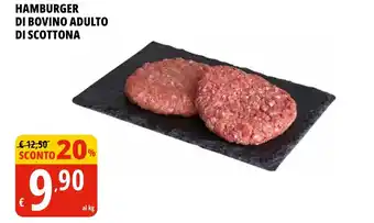 Tigros HAMBURGER DI BOVINO ADULTO DI SCOTTONA offerta