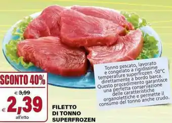 Il Gigante FILETTO DI TONNO SUPERFROZEN offerta