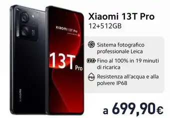 Unieuro Xiaomi 13T Pro 12+512GB offerta