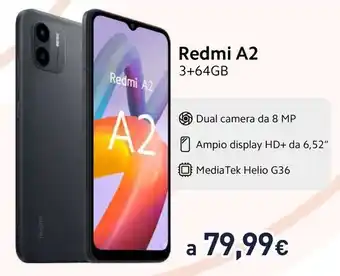Unieuro Redmi A2 3+64GB offerta