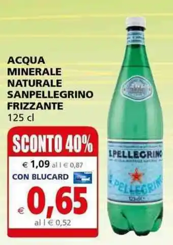 Il Gigante ACQUA MINERALE NATURALE SANPELLEGRINO FRIZZANTE 125 cl offerta