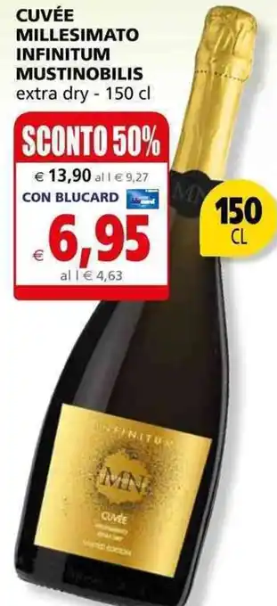 Il Gigante CUVÉE MILLESIMATO INFINITUM MUSTINOBILIS extra dry 150 cl offerta