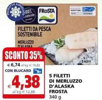 5 FILETTI DI MERLUZZO D'ALASKA FROSTA 340 g