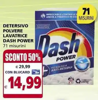 Il Gigante DETERSIVO POLVERE LAVATRICE DASH POWER 71 misurini offerta
