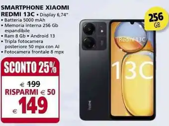 Il Gigante SMARTPHONE XIAOMI REDMI 13C offerta