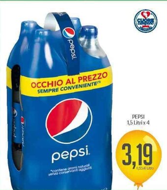 Supermercati Piccolo Pepsi 1,5 litri x 4 offerta