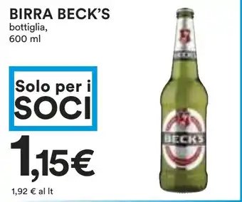 Coop BIRRA BECK'S bottiglia, 600 ml offerta