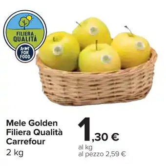 Carrefour Market Mele Golden Filiera Qualità Carrefour 2 kg offerta