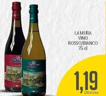 Supermercati Piccolo La Mura Vino Rosso/Bianco 75 cl offerta