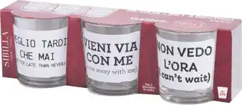 MD Discount SET 3 BICCHIERI CON SCRITTE offerta