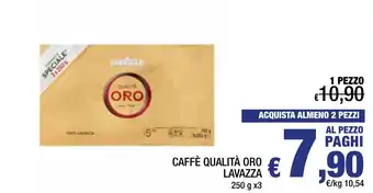 Spesa Facile Conad CAFFÈ QUALITÀ ORO LAVAZZA 250 g x3 offerta