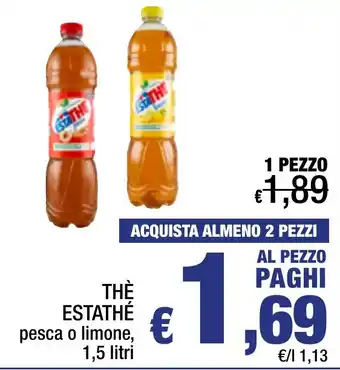 Spesa Facile Conad THE ESTATHÉ pesca o limone, 1,5 litri offerta