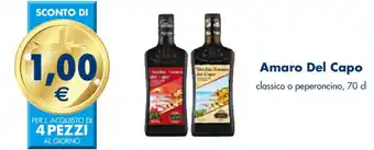 Esselunga Amaro Del Capo classico o peperoncino, 70 cl offerta