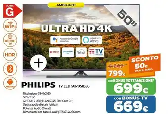 Expert Tv led 50pus8556 offerta
