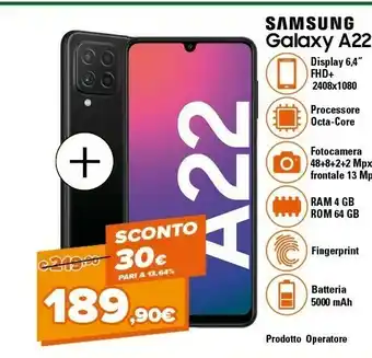 Expert Galaxy a22 offerta