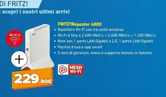 Expert Repeater 6000 ricevitore e trasmettitore di rete rosso, bianco 10, 100, 1000, 2500 mbit/s offerta